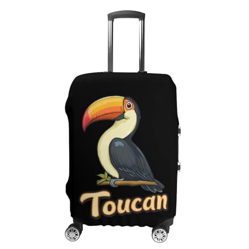 Cute Toucan Travel Luggage Cover for Suitcase 19-32 Inches Elastic Washable Baggage Protector