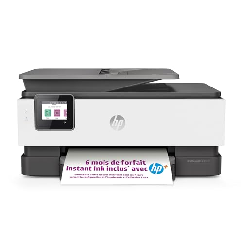 HP OfficeJet Pro 8022e Imprimante tout en un - Jet d'encre couleur – 6 mois d'Instant Ink inclus...