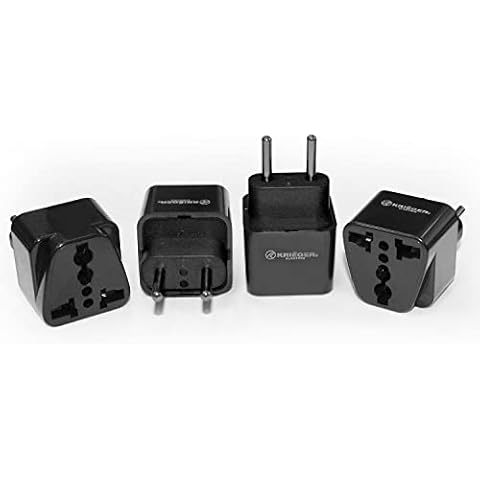 Krieger European Power Adapter - Type C Travel Adapter - Universal to European EU Schuko Plug Adapter Cover