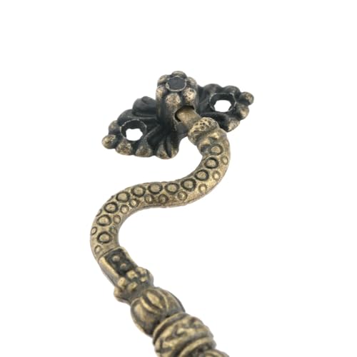 Tirador de bronce de 83 x 42 mm ideal para personalizar su joyero artesanal 4