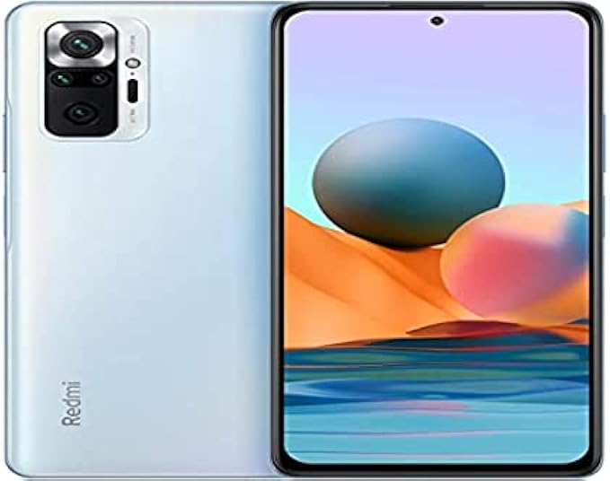 Xiaomi Redmi Note 10 Pro 4G Volte 128GB + 8GB Factory Unlocked 6.67" Quad Camera Night Mode (not Verizon Sprint Boost Cricket) (w/Fast Car Charger Bundle) (Glacier Blue)