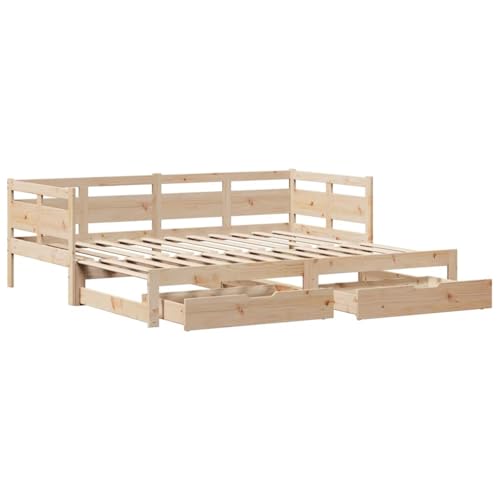 vidaXL Sofá Cama Nido con cajones sin colchón 90x190 cm
