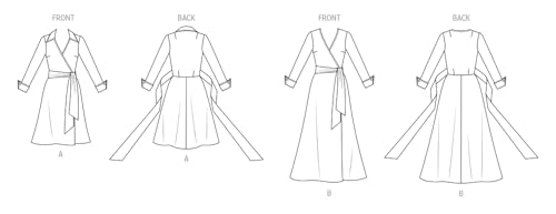 Vogue DVF V2000U5 Misses' Wrap Dress Sewing Pattern Packet by Diane Von Furstenberg, Design Code V2000, Sizes 16-18-20-22-24