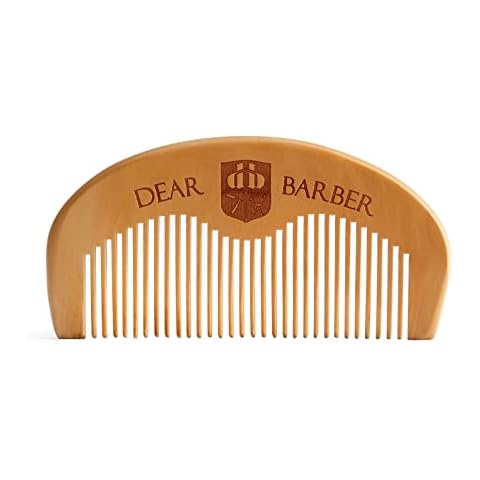 Dear Barber Men's Beard Comb Crafted From Pear Wood, Keeps Beard and Moustache Well Groomed Cover