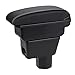 AMXDHH Fit for Renault Duster Armrest Fit for Nissan Terrano 3 Fit for Renault Duster Oroc Car Armrest Box Storage Box Parts Car Accessories(B2 Black line 3USB)