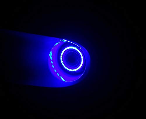 Ijdmtoy 3-Inch Projector Fog Light Kit W/ 40-Smd Ultra Blue Led Halo Ring Angle Rings, Universal Fit With Car Suv Truck Atv Rv, Etc #TOP7