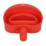 Jenngaoo Standmixer-Mehltrichter, faltbarer Silikon-Ausgießtrichter mit breiter Öffnung zum Backen von Zuckereiern, kompatibel mit Brotmaschinen und Küchenmixern (Red)