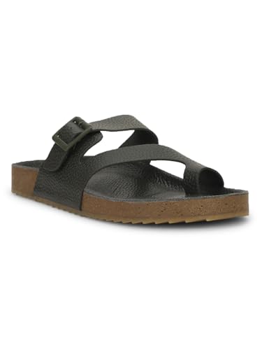 Image of Bata 8755 NEW BIO MILLED E: Men's Maroon Casual Slip-On Thong Slippers for Stylish Comfort