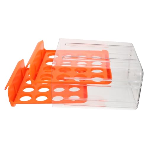 Beavorty 卵保存箱 エッグホルダー バンデハスパラコミダ フードトレイ デビルドエッグトレイ orange ハ?ック 冷蔵庫 卵皿 収納ボックス 容器 引き出し プラスチック 再利用可能