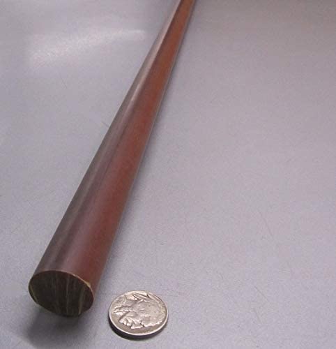 Miniatura 5 de Micarta XX - Varilla redonda fenólica de papel de 7/8 pulgadas de diámetro x 48 pulgadas de largo