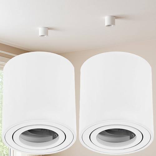 Sweet Led 2er Aufbaurahmen GU10 Rund-Eckig, Aufbaustrahler Aufbauspot...