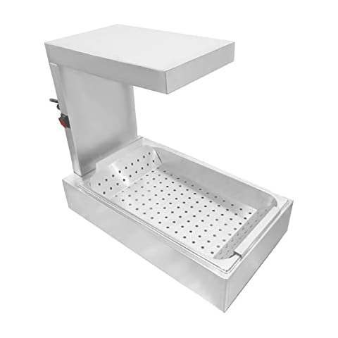 KOUWO Commerical French Fry Warmer Fries Dump Station Fried Food Warmers with Base Pan,500 Watt,110V Cover
