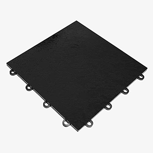 IncStores 3/8" Thick Snap Together Dance Flooring Tiles | 12”x12” Printed Vinyl Dance Floor Tiles for Practice & Performance | Black | 9 Tile Pack by IncStores - Used condition - Image 7