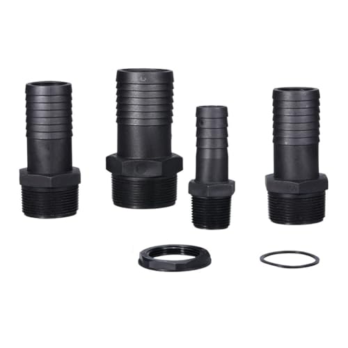 Adaptador NPT macho KiraKira de polipropileno negro de 1 pulgada para manguera de riego 5 uds 2