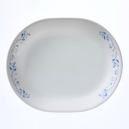 Plat de service bleu Provincial Corelle idéal pour repas de fête