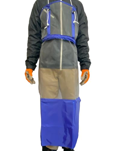 DIATOP 草刈りエプロン ワンタッチ シート付 エプロン 防護 メッシュ 防水 草刈り 芝刈り 作業用 安全 山林用 刈払機