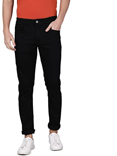 Image of Lawson Mens Plain Slim Fit Black Jeans