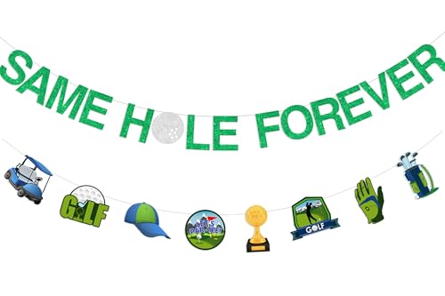 Sursurprise Golf Bachelor Party Decorations, Same Hole Forever Golf Banner, Funny Bachelor Party Supplies