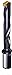 Allied Machine & Engineering 240Z0H-075F Hardened Tool Steel T-A Drill Holder, Helical Flute, 3/4" Diameter Flanged Shank, 7/16" to 1/2" Drill Insert Range, Series Z , 2-3/8" Drill Depth, 5-9/16" Overall Length, Standard