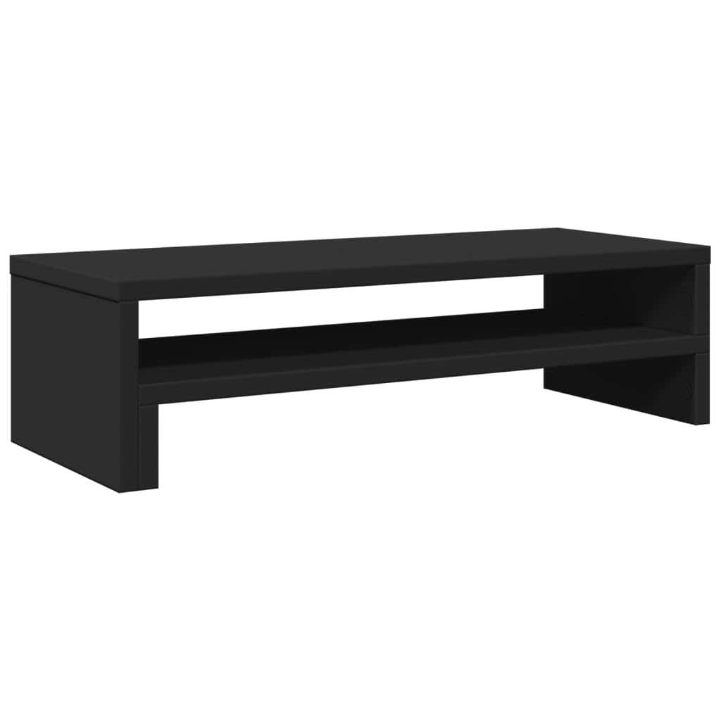 vidaXL Black Monitor Stand, 54 x 22 x 15 cm in Particle Board, Monitor Riser, Desk Monitor Stand, Riser for Monitor Stand