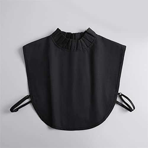 TeeYee Black False Collar Children's Half-High Collar Ruffle False Collar Stand Collar, Black -35, M - Image 2