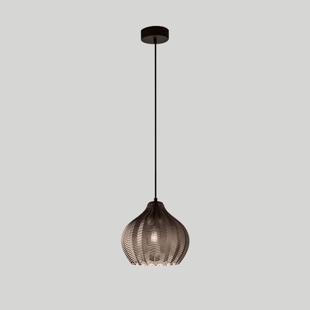 Lampe suspendue îlot de cuisine en verre gris culot E26