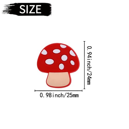 Image of 6 Pcs Red Mushroom Air Vent Clips, Cute Mushroom Car Air Fresheners Vents Clips Diamond Vent Clip Cars Interior Decor Charm Bling Car Accessories Cars Decoration for Women, Automotive Air Fresheners