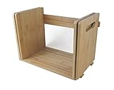  MyLibrary Handregal BookCase aus Holz: Ausziehbare Mini-Bibliothek aus Bambus
