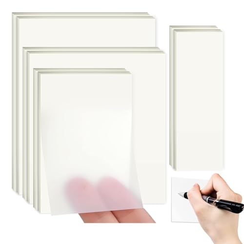 Image of UCRAVO 400 Sheets Transparent Sticky Notes Self Adhesive Clear Sticky Notes for Writing Marking,Annotating Waterproof Reusable Sticky Pads for Office School College Study Planner Journaling Book Tabs