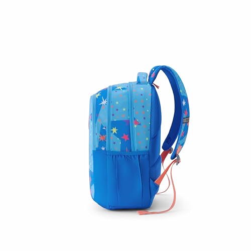 Image of American Tourister Sway | 32 Ltrs | 3 Compartments | Bottle Pocket | Ergonomic Padded Back Panel & Shoulder Straps | School Backpack for Boys & Girls | 1 Year International Warranty | Star Blue