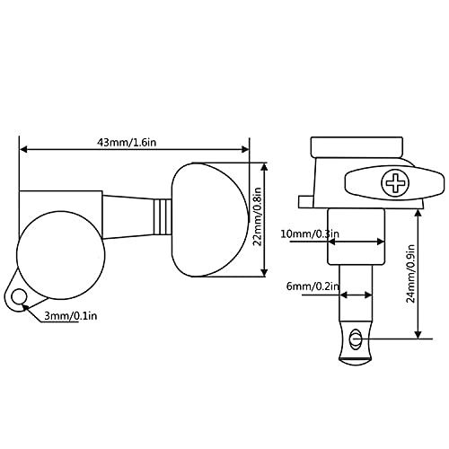 Prmape 6 Pièces Guitar Tuning Pegs, Guitar Machine Head Tuners, Professionnel Guitare Accordeurs pour Folk Acoustic… - Les Beatles, Paul McCartney, John Lennon, RIngo Starr, George Harrison Prmape 6 Pièces Guitar Tuning Pegs, Guitar Machine Head Tuners, Professionnel Guitare Accordeurs pour Folk Acoustic… – Image 3