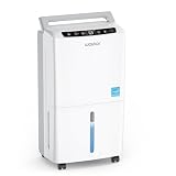 Waykar 2000 Sq. Ft 34 Pints 2025 Most Efficient Energy Star Dehumidifier for Home and Basement with Auto or Manual Drainage, 0.62 Gallon Water Tank Capacity