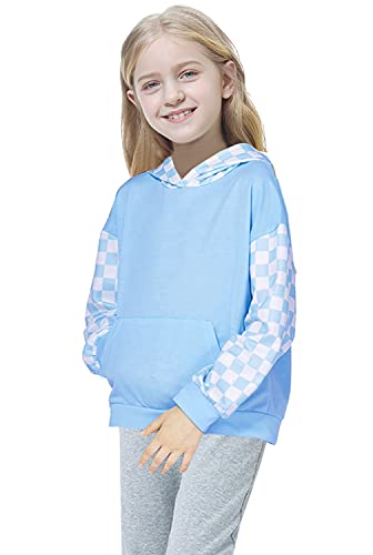 Image of Deeorla Little Boys Girls Cotton Tie Dye Hoodies Long Sleeve Pullover Sweatshirts for Big Kids 5-15Years