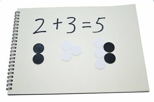 SmartDealsPro 100 Stück 25 mm/2,5 cm blickdichtem Kunststoff lernen Zählen Marken Poker Chips mit Aufbewahrungsbox, 2 colors--Black&White