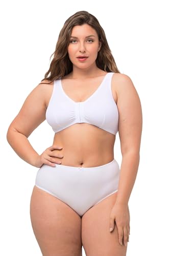 Ulla Popken Damen Bustier, Cup C/D BRA, weiß, 105D