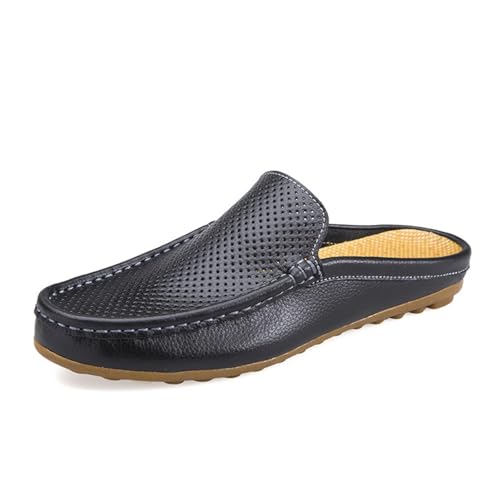 Men's Classic Leather Slippers Office Casual Loafers