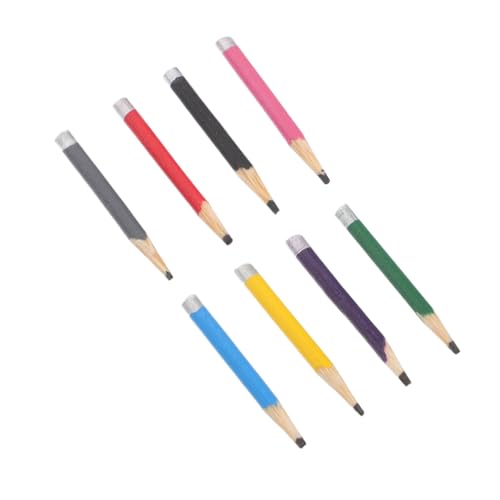 Mobestech 8個 点 迷?文具 カラフル クレヨン ミニチュア筆 模型 学校アクセサリー 教室飾り の創造力を育む学習道具 ドールハウス用小道具
