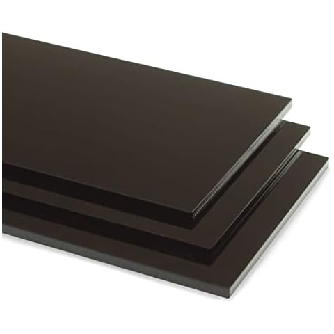 3mm Perspex Black Gloss Acrylic Plastic Sheet Panel with Finished Polished Edges - Various Sizes (A5 - 21cm x 14.8cm) Cover