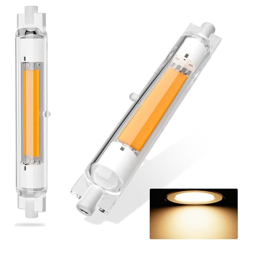 ZJZG R7S LED Bulb 118mm Dimmable, Warm White 3000K 3000LM, R7S 118mm LED Bulb 30W Equivalent 300W Halogen Light Bulbs, Flicker-Free, 360° Light Angle, Energy Saving Floodlight, 2 Pack