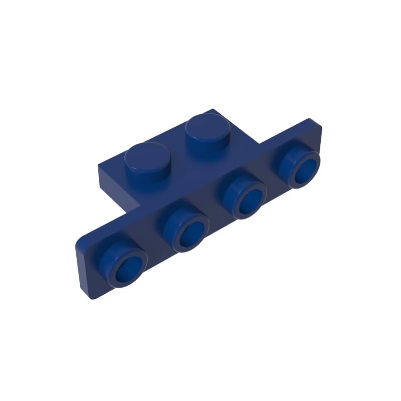 Gobricks 10201 Hinge Plate Bracket 1x2-1x4 [Rounded Corners] 50 Pieces GDS-638 Compatible with Lego Building Blocks Color:Dark Blue — image 1