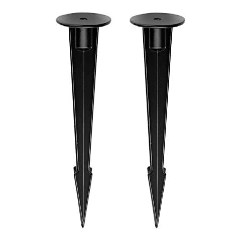 Pair of Outdoor Floodlight Aluminium Ground Spikes x2 Garden Lights Lighting Cover