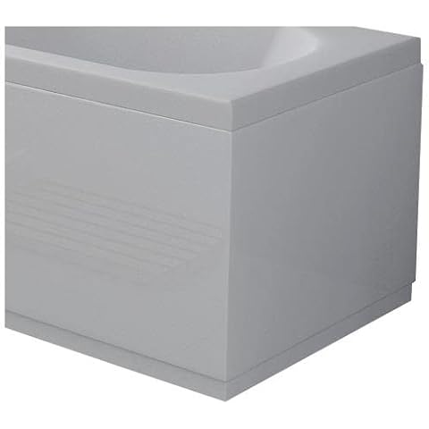 VeeBath WEPW700 Aton Universal End Bath Panel Acubase Wooden MDF Adjustable-700mm, 700mm WaterProof, White Cover