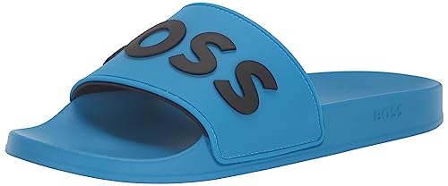 BOSS Men's Kirk Bold Logo Rubber Slide Sandal