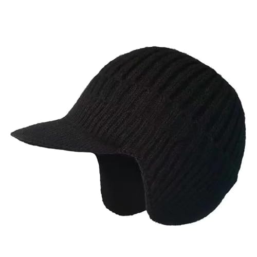 Bonnet tricoté d'hiver à visière pour protéger vos oreilles pendant le cyclisme