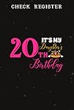 Check Register :Cute It's My Daughter's It's My Daughter 20th Birthday Party Outfit Gift: Gifts for Him:Simple Check Register Checkbook Registers ... Checking Account ... Ledgers Account