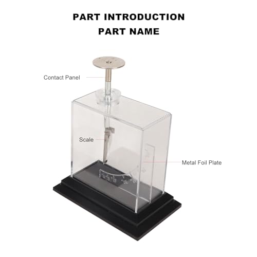 Image of Foil Electroscope, Acrylic Metal Physics Electrometer Precise Scale Science Experiment Kit for Teaching Aids Experiments