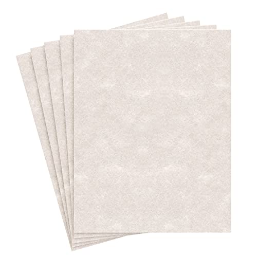 Pewter Parchment Cardstock – Great for Certificates, Menus and Wedding Invitations | 65Lb Cover (176gsm) | 8.5 x 11” | 50 Sheets per Pack