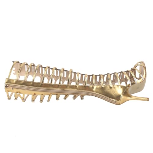 Minishion Gladiator Sandals for Women Tall Heels Stiletto Knee High Summer Boots Shoes2