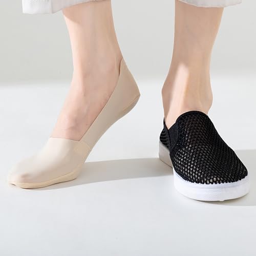 Image of No Show Socks Womens 6 Paris Ice Feeling Surface for Flats Loafers Footies Non Slip Low Cut Socks