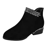 Cocila Bota De Mujer con Cremallera En La Cúspide del Tobillo Y Imitación A El Último Diseño Invierno Botas Baratos Agua Altas Botines Piel Negro Tacon Marrones Ante Montaña Vestir Hombre